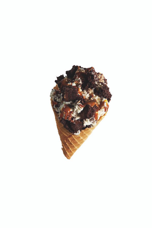 Helado con topping